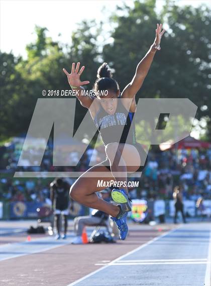 Thumbnail 3 in CIF State Track and Field Championships (Girls Triple Jump Qualifying) photogallery.