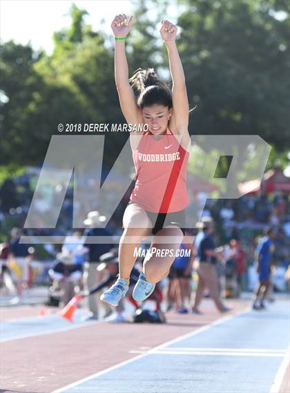 Thumbnail 2 in CIF State Track and Field Championships (Girls Triple Jump Qualifying) photogallery.