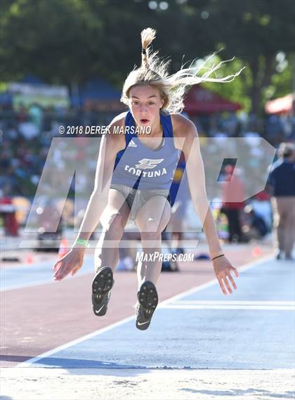 Thumbnail 2 in CIF State Track and Field Championships (Girls Triple Jump Qualifying) photogallery.