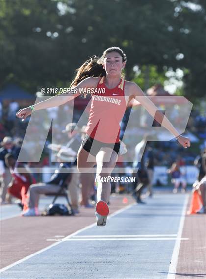 Thumbnail 2 in CIF State Track and Field Championships (Girls Triple Jump Qualifying) photogallery.