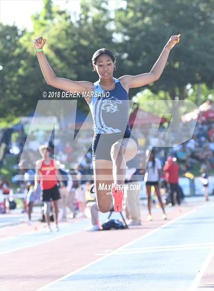 Thumbnail 1 in CIF State Track and Field Championships (Girls Triple Jump Qualifying) photogallery.