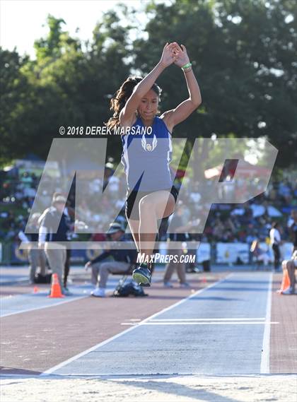Thumbnail 1 in CIF State Track and Field Championships (Girls Triple Jump Qualifying) photogallery.