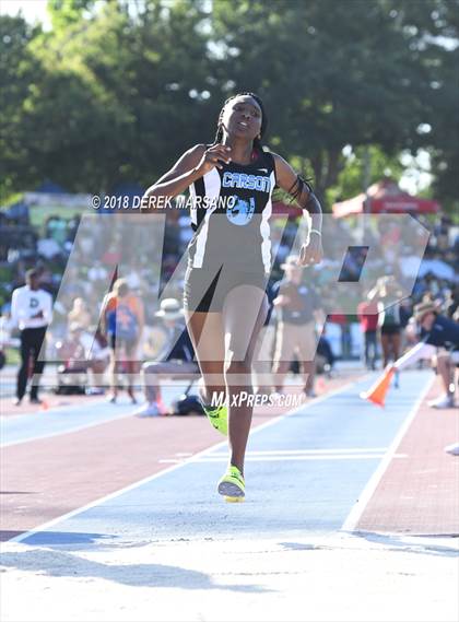 Thumbnail 3 in CIF State Track and Field Championships (Girls Triple Jump Qualifying) photogallery.