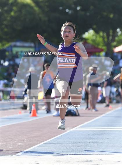 Thumbnail 1 in CIF State Track and Field Championships (Girls Triple Jump Qualifying) photogallery.