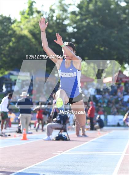 Thumbnail 1 in CIF State Track and Field Championships (Girls Triple Jump Qualifying) photogallery.