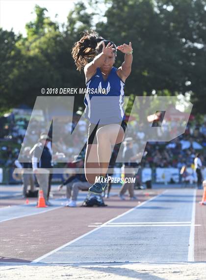 Thumbnail 2 in CIF State Track and Field Championships (Girls Triple Jump Qualifying) photogallery.
