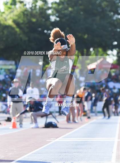Thumbnail 2 in CIF State Track and Field Championships (Girls Triple Jump Qualifying) photogallery.