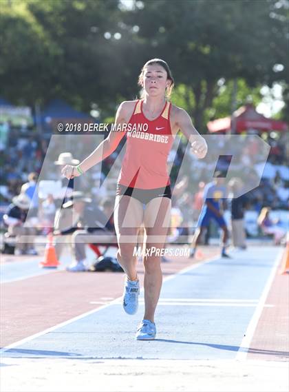 Thumbnail 2 in CIF State Track and Field Championships (Girls Triple Jump Qualifying) photogallery.