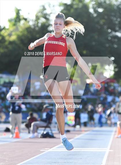 Thumbnail 2 in CIF State Track and Field Championships (Girls Triple Jump Qualifying) photogallery.
