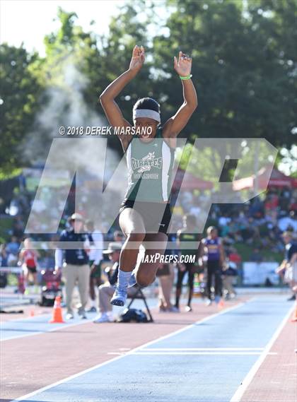 Thumbnail 2 in CIF State Track and Field Championships (Girls Triple Jump Qualifying) photogallery.