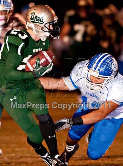 Thumbnail 2 in Brea Olinda vs. La Habra (CIF SS Southwest Playoffs) photogallery.
