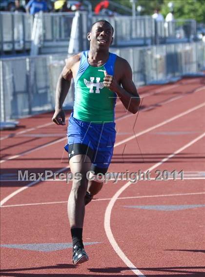 Thumbnail 2 in CIF CS Yosemite Area Finals (100m Dash) photogallery.