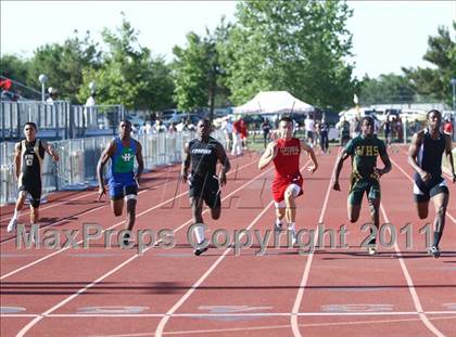 Thumbnail 3 in CIF CS Yosemite Area Finals (100m Dash) photogallery.