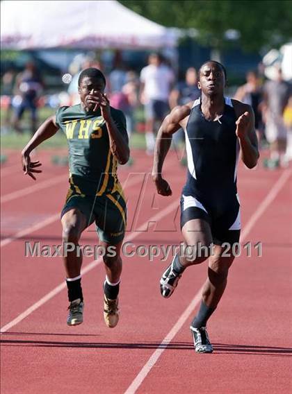 Thumbnail 2 in CIF CS Yosemite Area Finals (100m Dash) photogallery.