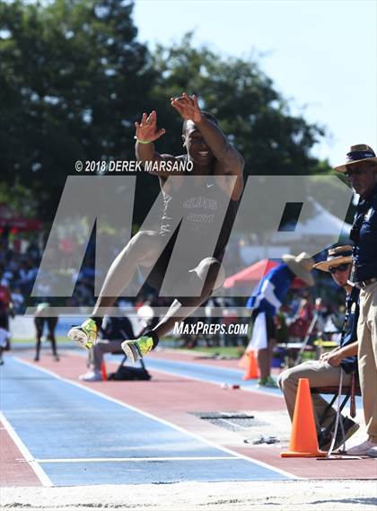 Thumbnail 2 in CIF State Track and Field Championships (Boys Long Jump Qualifying) photogallery.