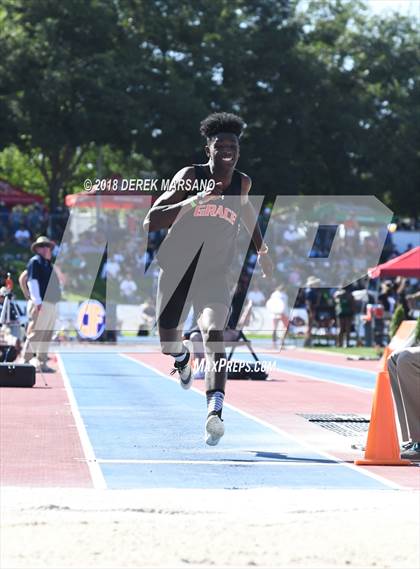 Thumbnail 1 in CIF State Track and Field Championships (Boys Long Jump Qualifying) photogallery.