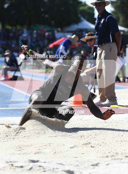 Thumbnail 1 in CIF State Track and Field Championships (Boys Long Jump Qualifying) photogallery.
