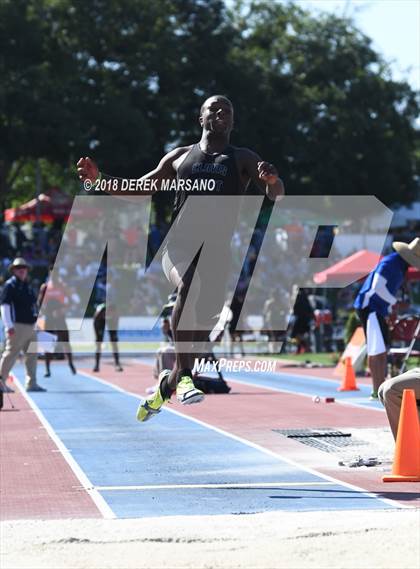 Thumbnail 2 in CIF State Track and Field Championships (Boys Long Jump Qualifying) photogallery.