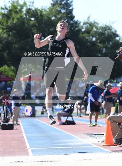 Thumbnail 3 in CIF State Track and Field Championships (Boys Long Jump Qualifying) photogallery.