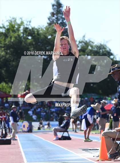 Thumbnail 2 in CIF State Track and Field Championships (Boys Long Jump Qualifying) photogallery.