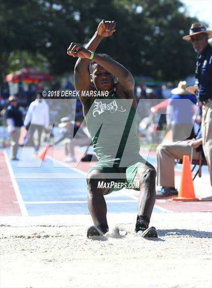 Thumbnail 2 in CIF State Track and Field Championships (Boys Long Jump Qualifying) photogallery.