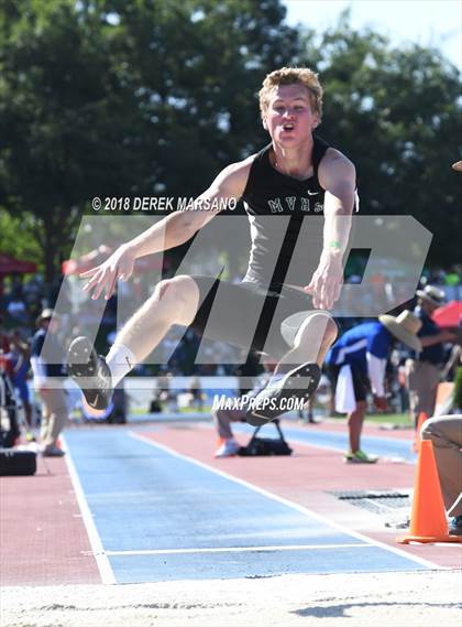 Thumbnail 3 in CIF State Track and Field Championships (Boys Long Jump Qualifying) photogallery.