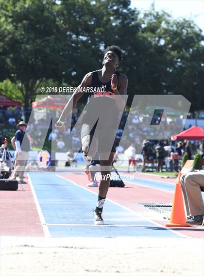 Thumbnail 2 in CIF State Track and Field Championships (Boys Long Jump Qualifying) photogallery.