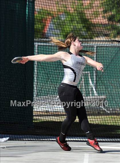 Thumbnail 1 in CIF State Championships (Prelims - Girls Discus)  photogallery.