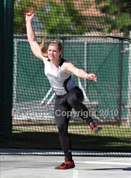 Thumbnail 2 in CIF State Championships (Prelims - Girls Discus)  photogallery.