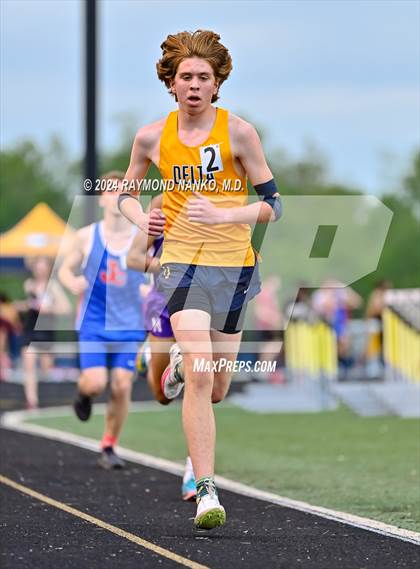 Thumbnail 2 in IHSAA Delta Sectionals (3200 Meter)  photogallery.