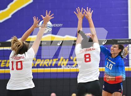 Thumbnail 3 in Cathedral Catholic vs. Marymount (Durango Fall Classic) photogallery.
