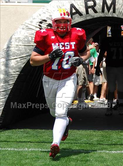 Thumbnail 2 in Michigan HS Football Coaches Association All-Star Game photogallery.