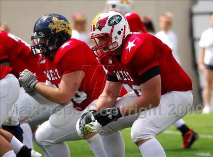 Thumbnail 3 in Michigan HS Football Coaches Association All-Star Game photogallery.