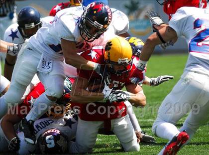 Thumbnail 2 in Michigan HS Football Coaches Association All-Star Game photogallery.