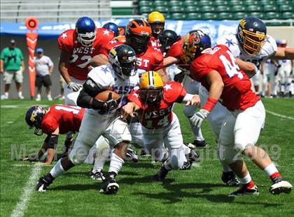 Thumbnail 1 in Michigan HS Football Coaches Association All-Star Game photogallery.