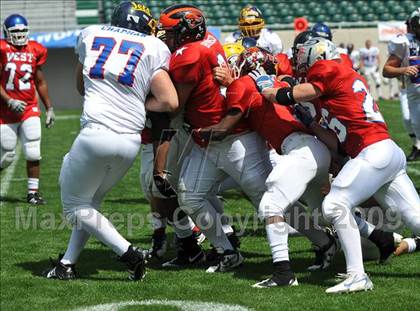 Thumbnail 3 in Michigan HS Football Coaches Association All-Star Game photogallery.