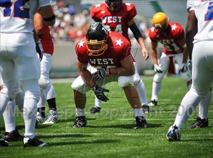 Thumbnail 2 in Michigan HS Football Coaches Association All-Star Game photogallery.