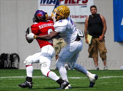 Thumbnail 2 in Michigan HS Football Coaches Association All-Star Game photogallery.