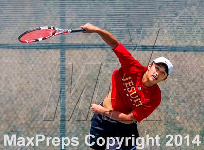 Thumbnail 2 in Jesuit v Miramonte (CIF NorCal Regional Team Tennis Championships) photogallery.