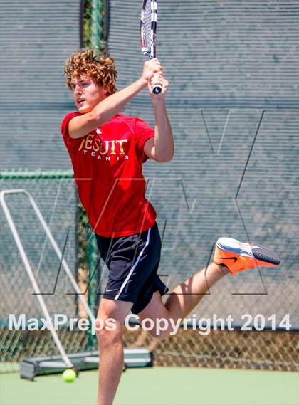Thumbnail 2 in Jesuit v Miramonte (CIF NorCal Regional Team Tennis Championships) photogallery.