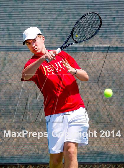 Thumbnail 2 in Jesuit v Miramonte (CIF NorCal Regional Team Tennis Championships) photogallery.