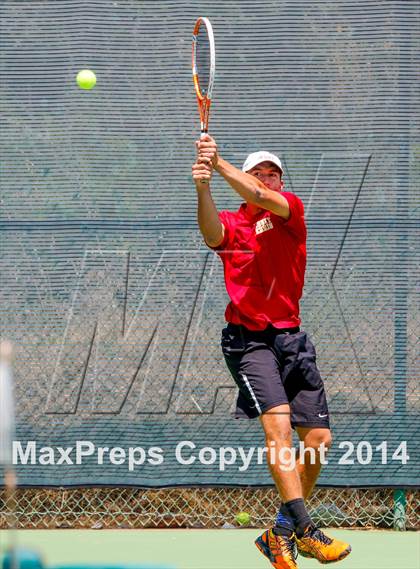 Thumbnail 2 in Jesuit v Miramonte (CIF NorCal Regional Team Tennis Championships) photogallery.