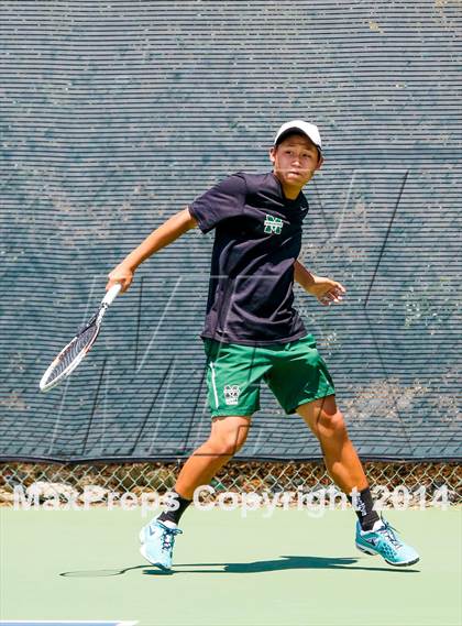 Thumbnail 1 in Jesuit v Miramonte (CIF NorCal Regional Team Tennis Championships) photogallery.