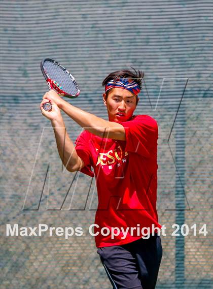 Thumbnail 1 in Jesuit v Miramonte (CIF NorCal Regional Team Tennis Championships) photogallery.