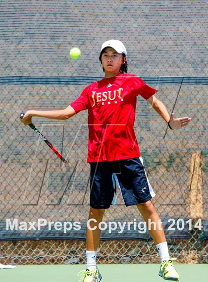 Thumbnail 1 in Jesuit v Miramonte (CIF NorCal Regional Team Tennis Championships) photogallery.