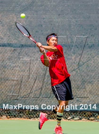 Thumbnail 2 in Jesuit v Miramonte (CIF NorCal Regional Team Tennis Championships) photogallery.
