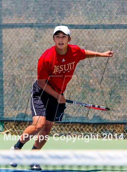 Thumbnail 1 in Jesuit v Miramonte (CIF NorCal Regional Team Tennis Championships) photogallery.