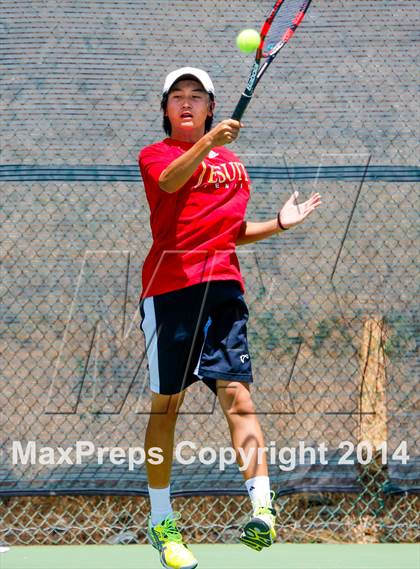 Thumbnail 2 in Jesuit v Miramonte (CIF NorCal Regional Team Tennis Championships) photogallery.