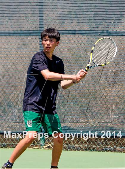 Thumbnail 2 in Jesuit v Miramonte (CIF NorCal Regional Team Tennis Championships) photogallery.