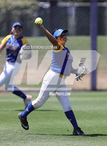 Thumbnail 2 in Dos Palos @ Boron (CIF CS Softball Championships- Division 5) photogallery.